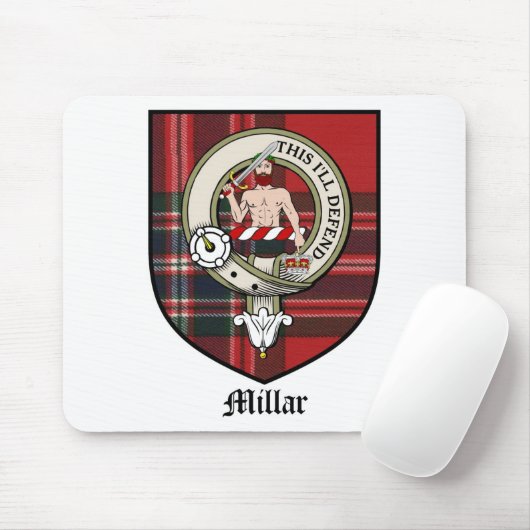 Millar Clan Crest Badge Tartan Muismat (Met muis)