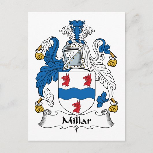 Millar Family Crest Briefkaart (Voorkant)