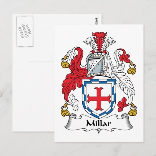 Millar Family Crest Briefkaart (Voorkant / Achterkant)