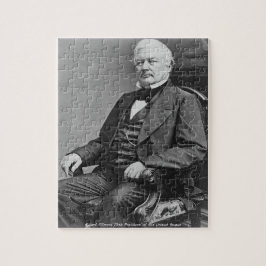 Millard Fillmore 13th President of America. Legpuzzel (Verticaal)
