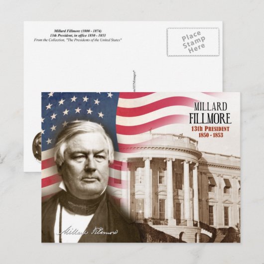 Millard Fillmore - 13th President of the U.S. Briefkaart (Voorkant / Achterkant)