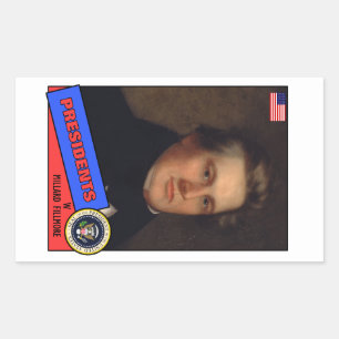 Millard Fillmore Baseball Kaart Rechthoekige Sticker