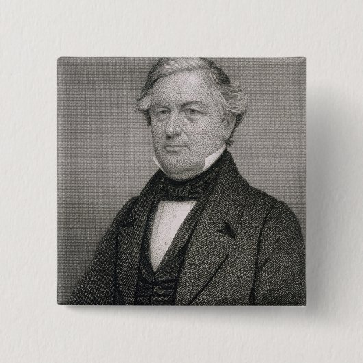 Millard Fillmore, gegraveerd door Thomas B. Welch Vierkante Button 5,1 Cm (Voorkant)