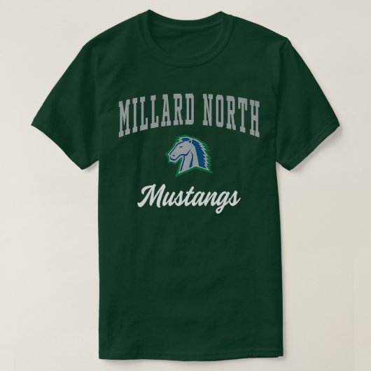 Millard North High School Mustangs Premium T-shirt (Design voorkant)