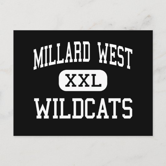 Millard West - Wildcats - High - Omaha Nebraska Briefkaart (Voorkant)