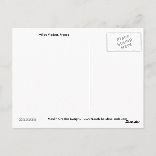 Millau Viaduct, Frankrijk Briefkaart (Achterkant)