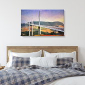 Millau Viaduct, Frankrijk Canvas Afdruk (Insitu (Slaapkamer))