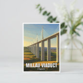 Millau Viaduct Frankrijk Reizen Briefkaart (Staand voorkant)