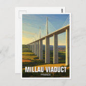 Millau Viaduct Frankrijk Reizen Briefkaart (Voorkant / Achterkant)