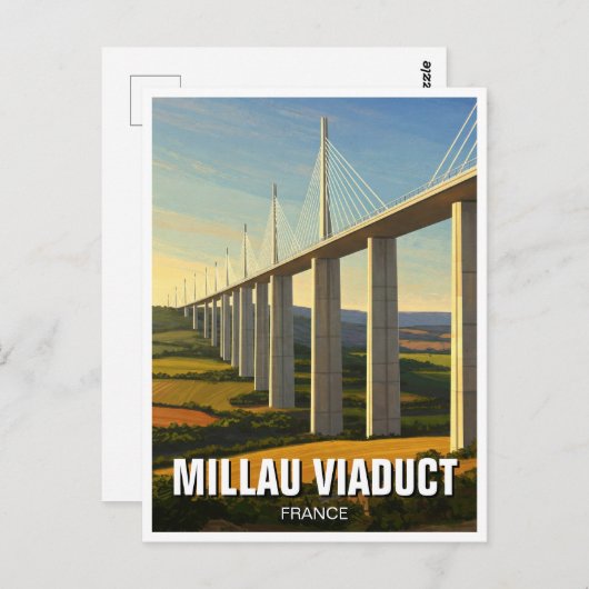 Millau Viaduct Frankrijk Reizen Briefkaart (Voorkant / Achterkant)