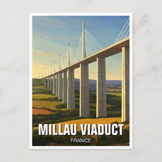 Millau Viaduct Frankrijk Reizen Briefkaart (Voorkant)