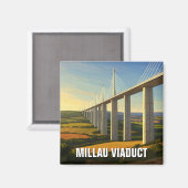 Millau Viaduct Frankrijk Reizen Magneet (Voorkant / Achterkant)