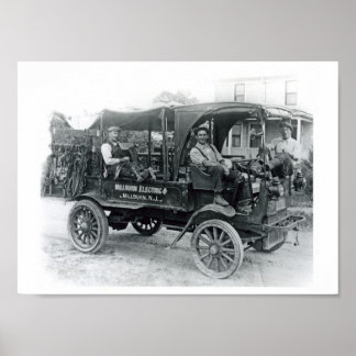 Millburn Electric Company Truck Poster