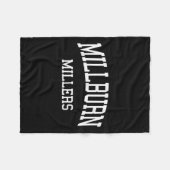 Millburn High School Hs Millburn Nj Retro Srts  Fleece Deken (Voorkant (Horizontaal))