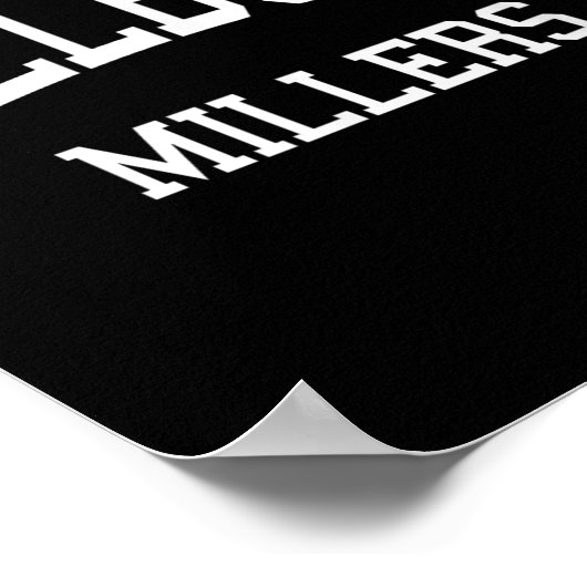 Millburn High School Hs Millburn Nj Retro Srts  Poster (Hoek)