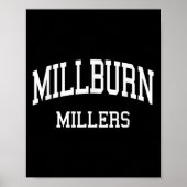 Millburn High School Hs Millburn Nj Retro Srts  Poster (Voorkant)