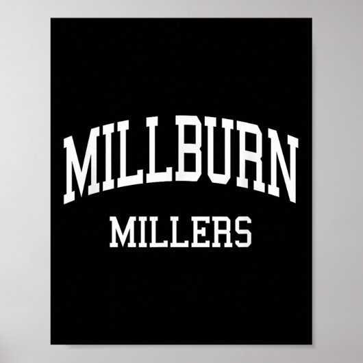 Millburn High School Hs Millburn Nj Retro Srts Poster (Voorkant)