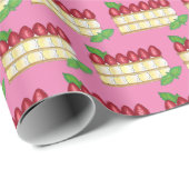 Mille Feuille Frans Voedsel Bladerdeeg Frambozen Cadeaupapier (Rol Hoek)