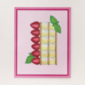 Mille Feuille Frans Voedsel Bladerdeeg Frambozen Legpuzzel (Verticaal)