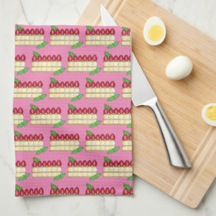 Mille Feuille Frans Voedsel Bladerdeeg Frambozen Theedoek