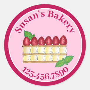 Mille Feuille Franse banketbakker Patisserie Ronde Sticker
