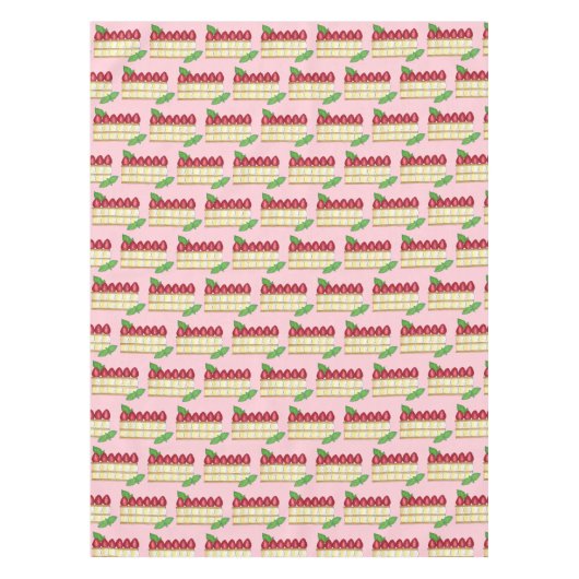 Mille Feuille French Pastry Aftermiddag Tea Party Tafelkleed (Voorkant)