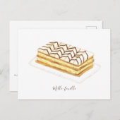 Mille-feuille gebak briefkaart (Voorkant / Achterkant)