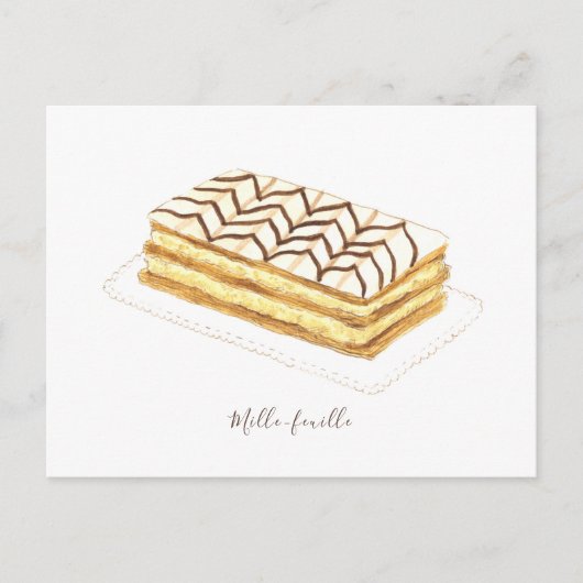 Mille-feuille gebak briefkaart (Voorkant)