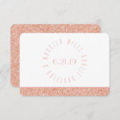 Mille Grazie Italiaans Roos Gold Glitter Hartelijk Bedankkaart (Voorkant / Achterkant)