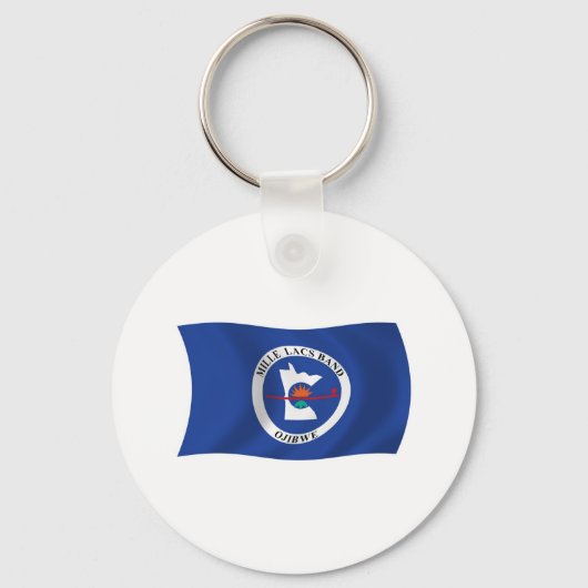 Mille Lacs Band Reservaat Vlag Sleutelhanger (Voorkant)