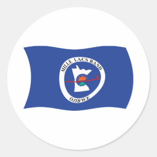 Mille Lacs Band Reservaat Vlagsticker Ronde Sticker