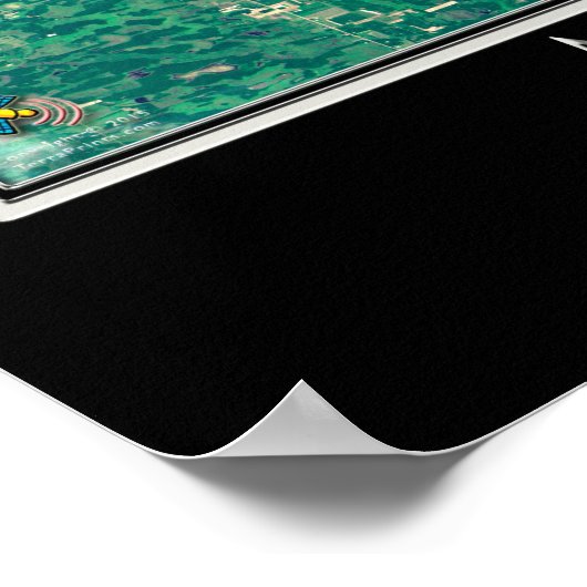 Mille Lacs Lake Minnesota Satellite Poster Map (Hoek)