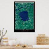 Mille Lacs Lake Minnesota Satellite Poster Map (Keuken)