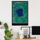 Mille Lacs Lake Minnesota Satellite Poster Map (Thuiskantoor)