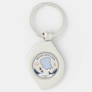 Mille Lacs Lake, MN Blokhut/Woondecoratie & Cadeau Sleutelhanger