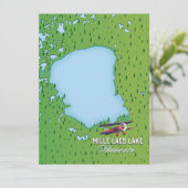 Mille Lacs-meer Minnesota reis kaart. (Staand voorkant)