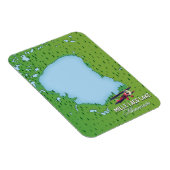 Mille Lacs-meer Minnesota reisplattegrond. Magneet (Rechterzijde)