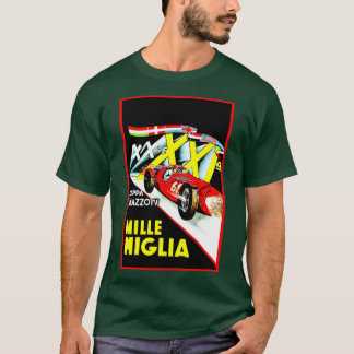 MILLE MIGLIA  Adverteren automatische rackafdrukke T-shirt