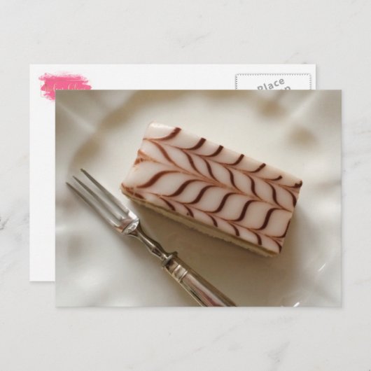 Millefeuille Cream Slice Briefkaart (Voorkant / Achterkant)