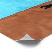 Millefiori Crow met Colorful Rozen Folk Art Poster (Hoek)