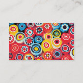 Millefiori Fine Abstract Floral Visitekaartje (Achterkant)
