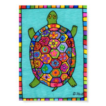 Millefiori Mosaic Turtle Mini Folk Art