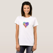 Millefiori quilt hart t-shirt (Voorkant volledig)