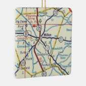 Millen GA  Map Keramisch Ornament (Rechts)