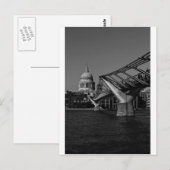 Millenium Bridge en St Pauls Cathedral Briefkaart (Voorkant / Achterkant)