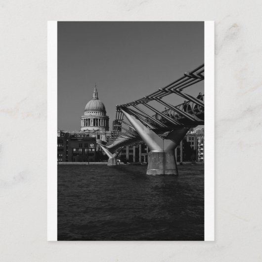 Millenium Bridge en St Pauls Cathedral Briefkaart (Voorkant)