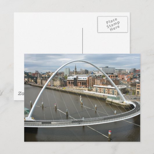Millenium Bridge Newcastle England Post Card Briefkaart (Voorkant / Achterkant)