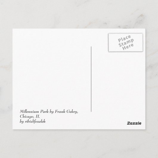 Millenium Park Briefkaart (Achterkant)