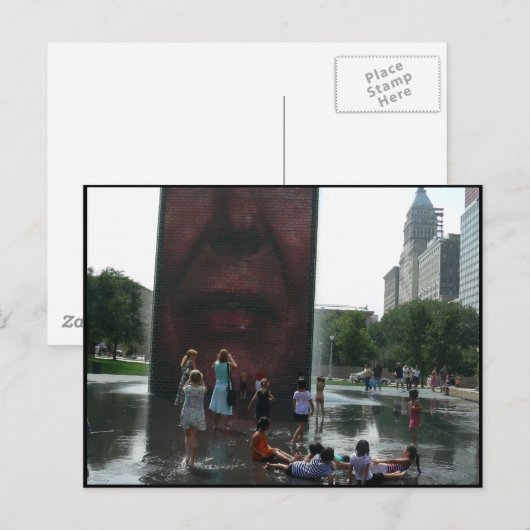 Millenium Park Fountain Briefkaart (Voorkant / Achterkant)