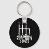Millennial Anti Theft Device _ Funny Stick Shift Sleutelhanger (Voorkant)